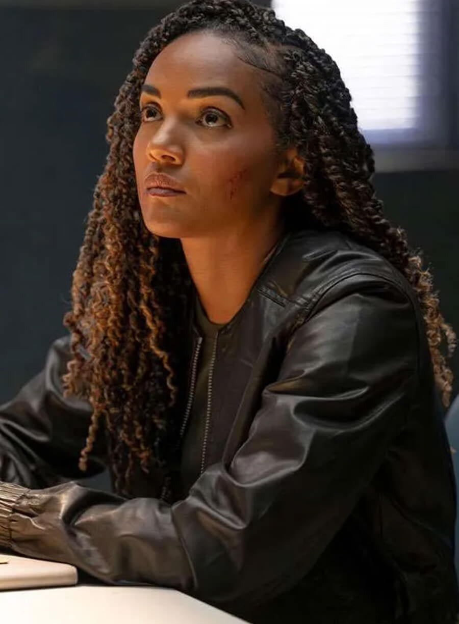 Nyla Harper The Rookie S07 Black Leather Jacket