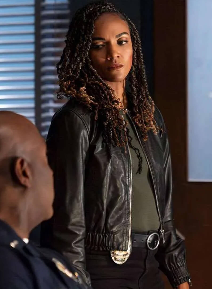 Nyla Harper The Rookie S07 Black Leather Jacket