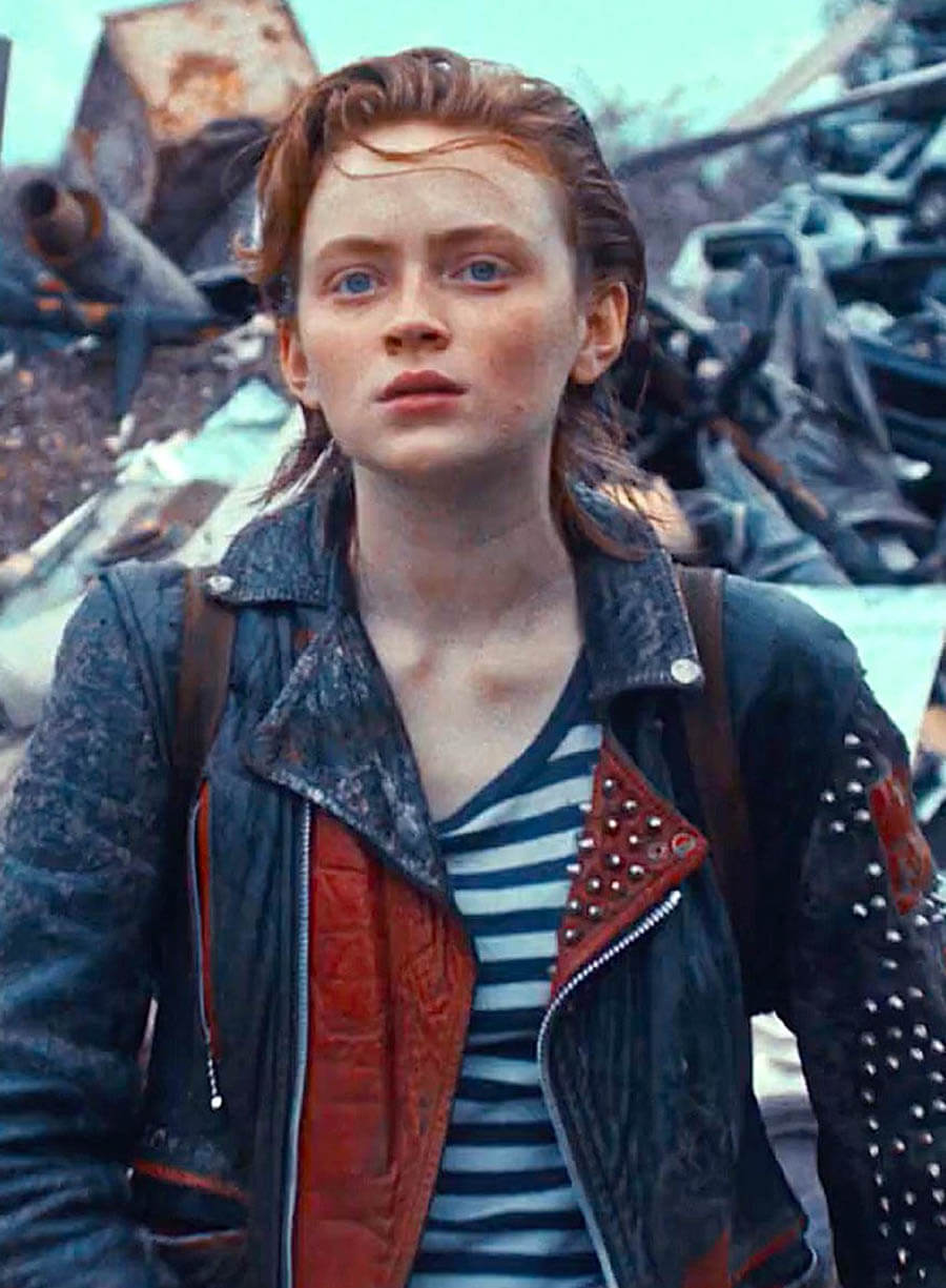 O Dessa 2025 Sadie Sink Black Leather Jacket