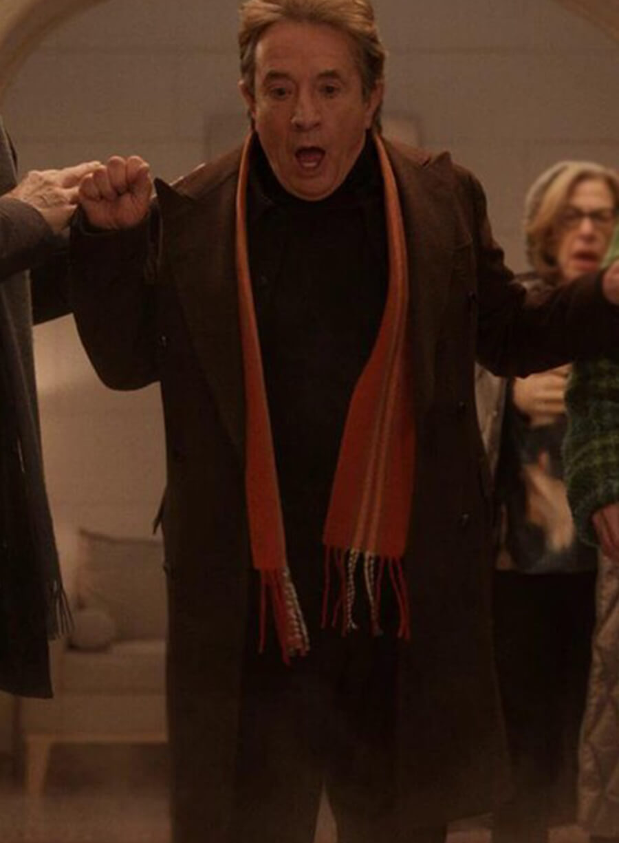 Oliver Putnam Only Murders in the Building S03 Brown Coat