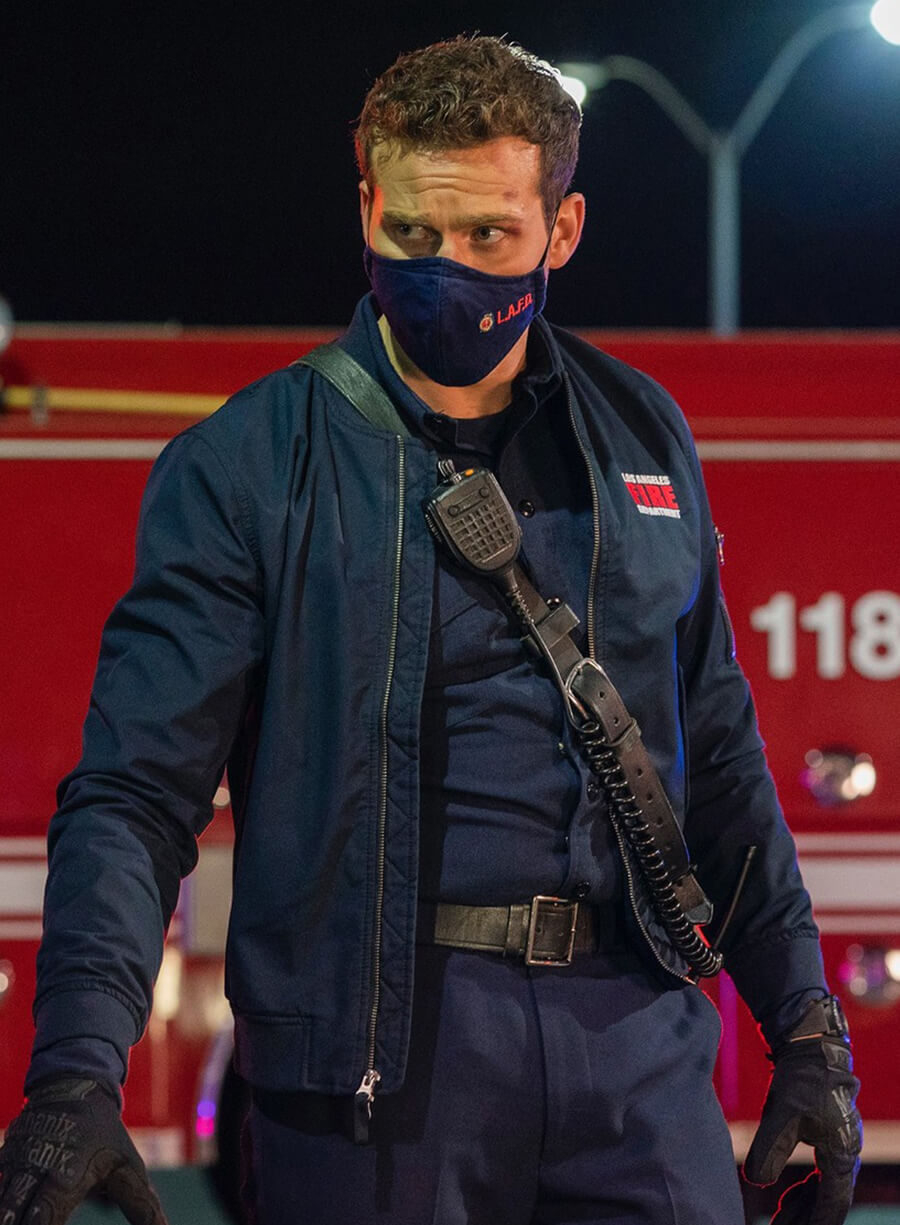 Oliver Stark 9-1-1 Blue Cotton Jacket