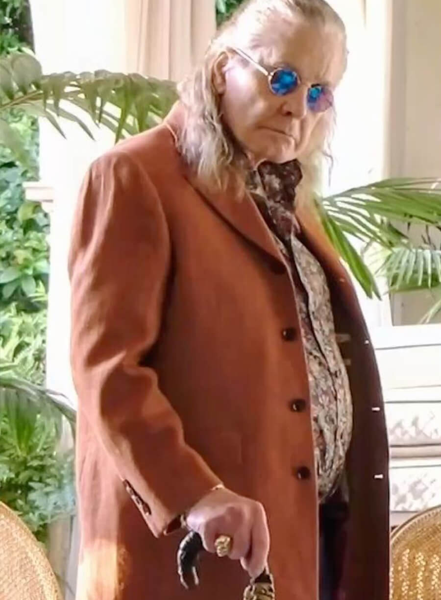 Ozzy Osbourne Brown Wool Coat