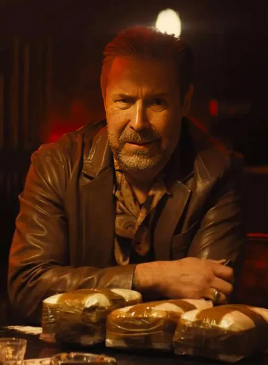 Paddy Considine Deep Cover Brown Leather Blazer