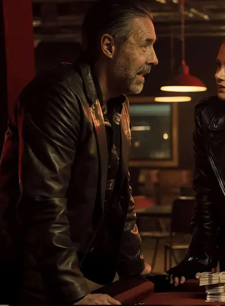 Paddy Considine Deep Cover Brown Leather Blazer