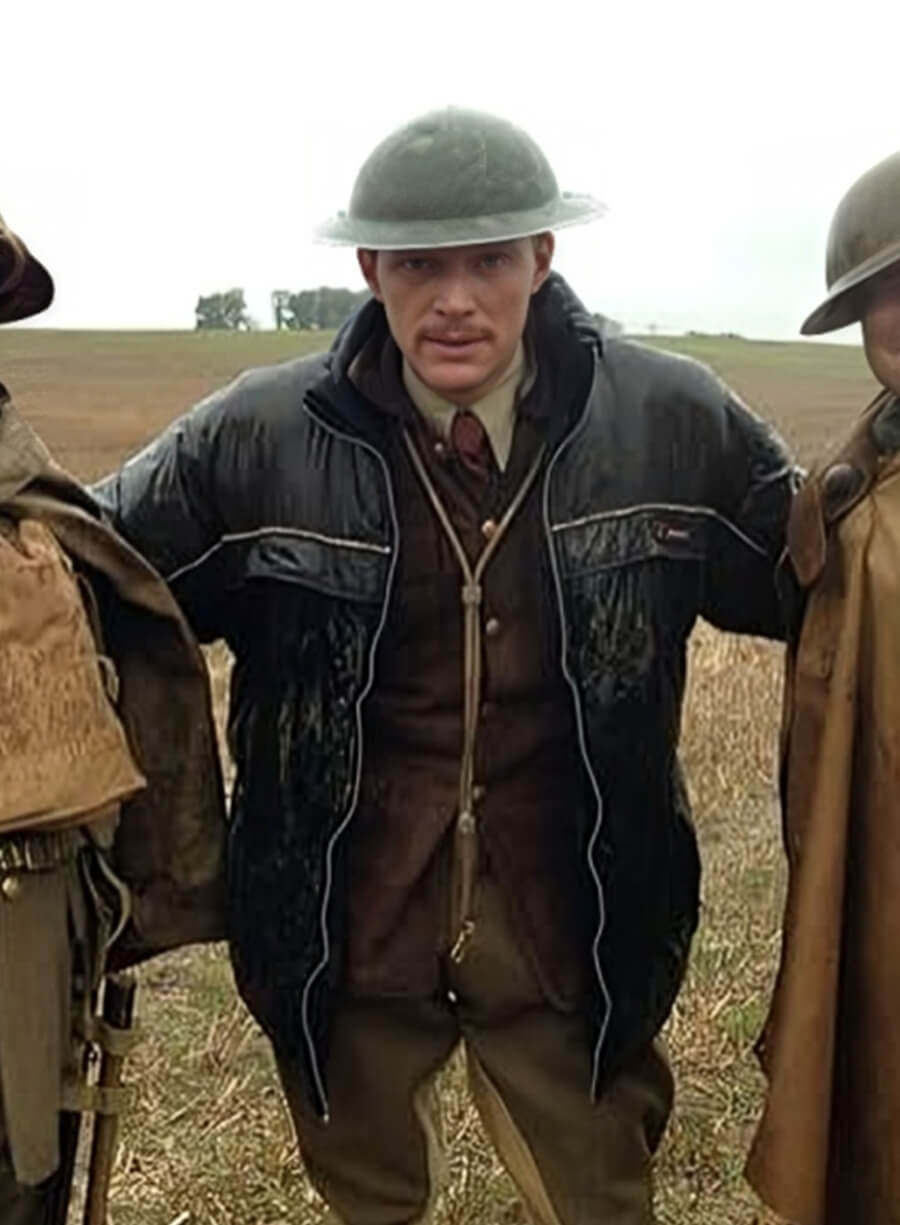 Paul Bettany Journey's End Black Leather Jacket