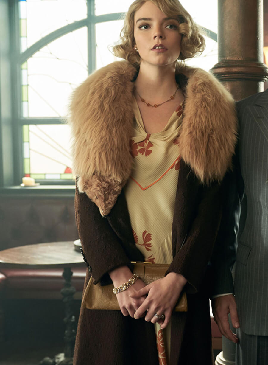 Peaky Blinders S5 Gina Gray Brown Fur Coat