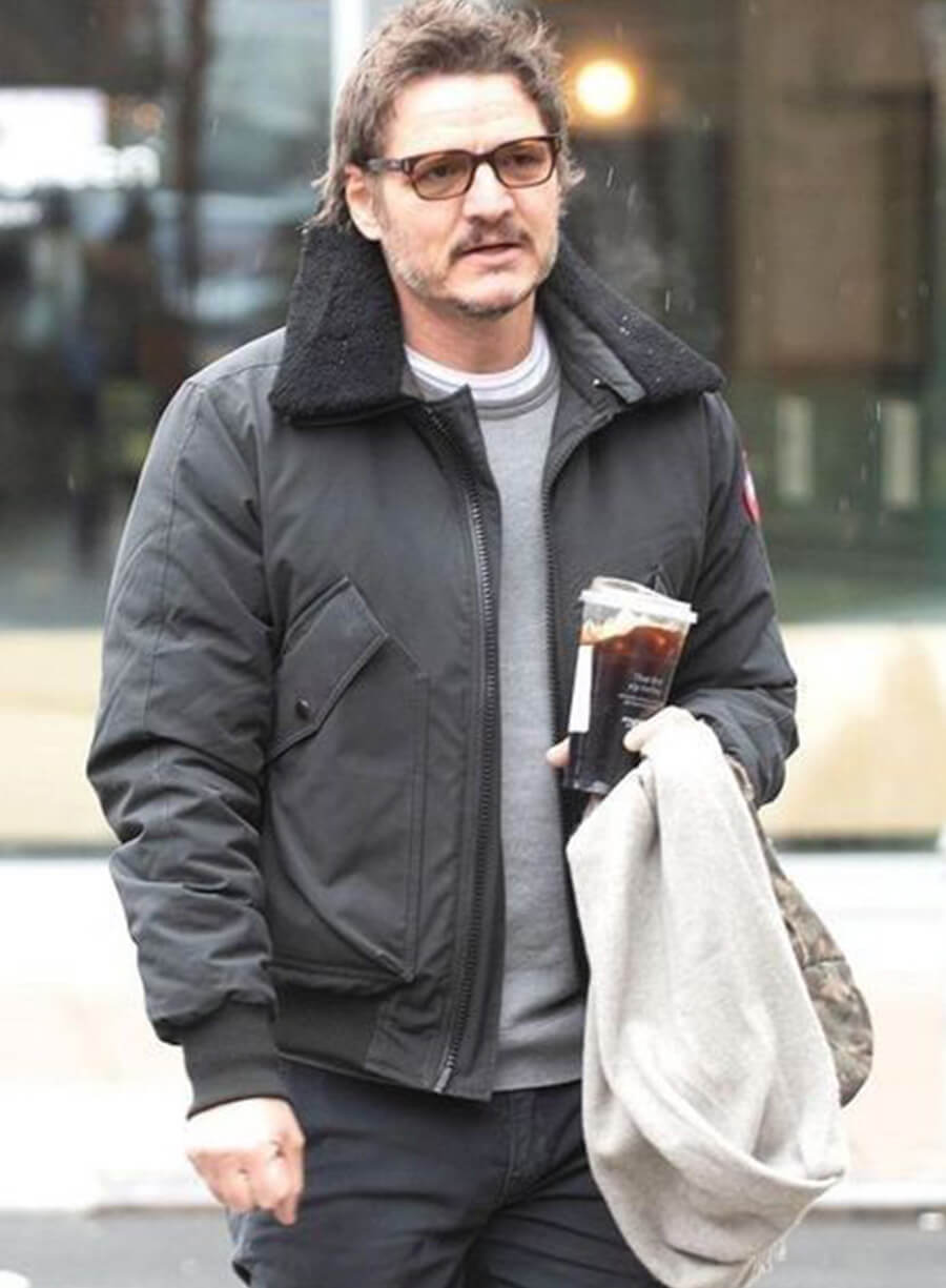 Pedro Pascal Black Shearling Jacket