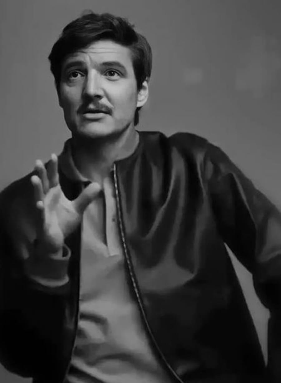 Pedro Pascal Bomber Leather Jacket