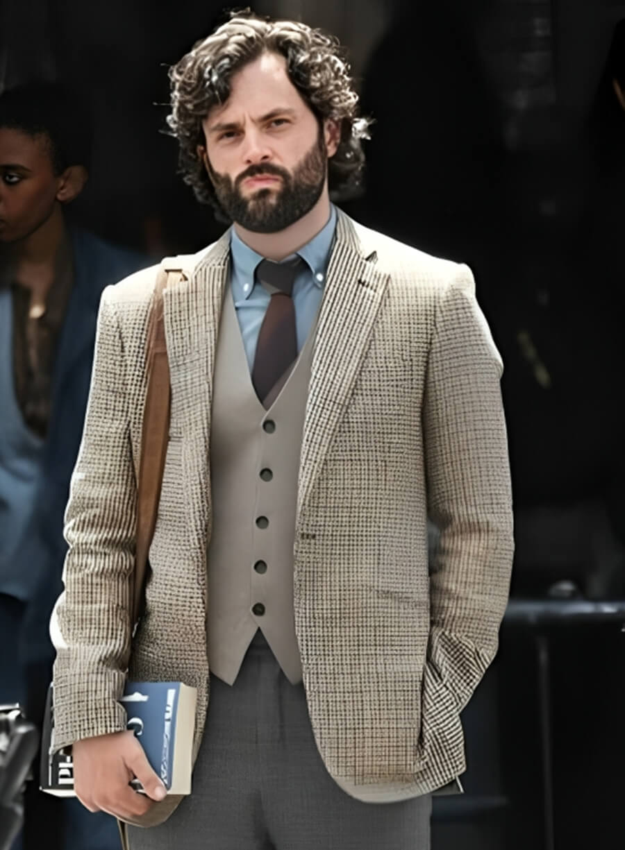 Penn Badgely You S04 Beige Blazer