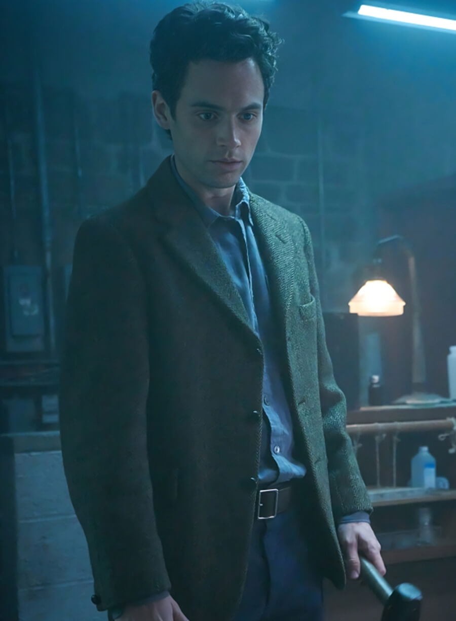 Penn Badgely You Tv Series Wool Coat