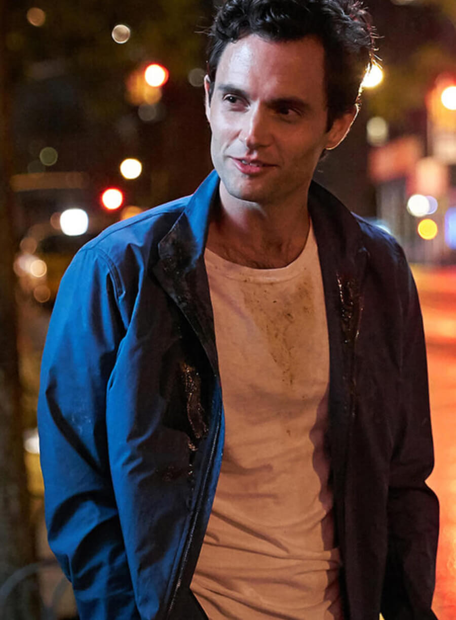 Penn Badgley You S1 Blue Jacket