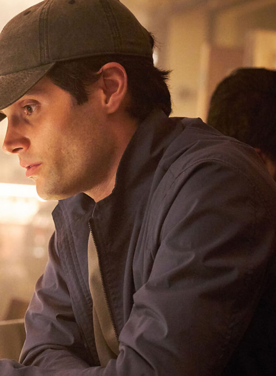 Penn Badgley You S1 Blue Jacket