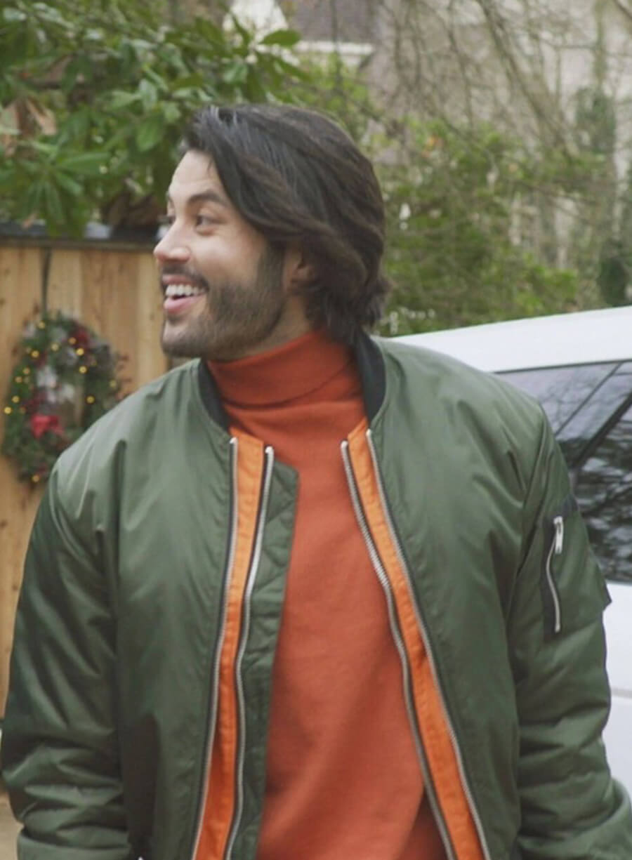 Pinij NaLampoon 12 Dates of Christmas Green Bomber Jacket