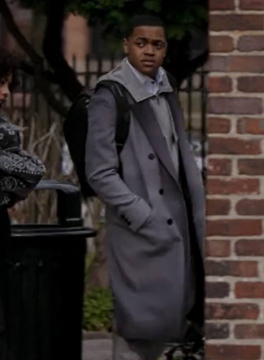 Power Book II Ghost Tariq St. Patrick Grey Trench Coat