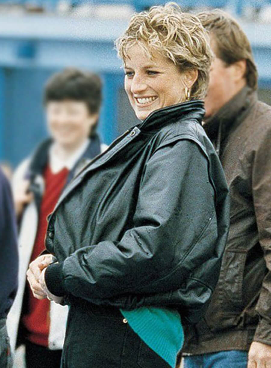 Princess Diana Black Leather Jacket