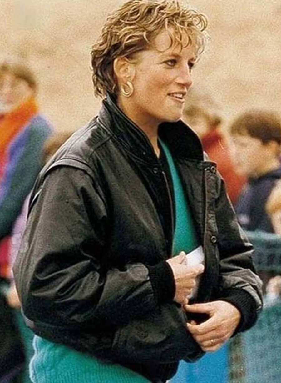 Princess Diana Black Leather Jacket
