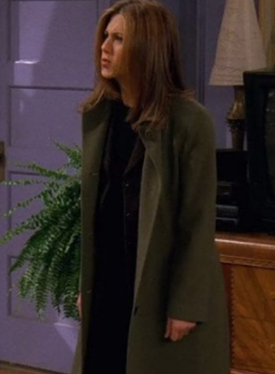 Rachel Green Friends Green Wool Coat