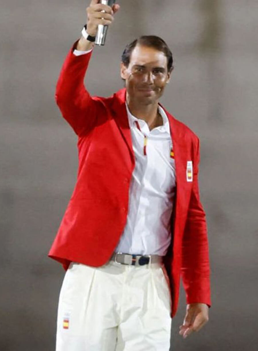 Rafael Nadal Paris Olympics 2024 Red Blazer