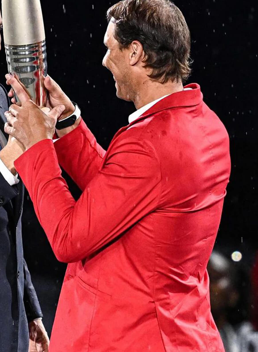 Rafael Nadal Paris Olympics 2024 Red Blazer