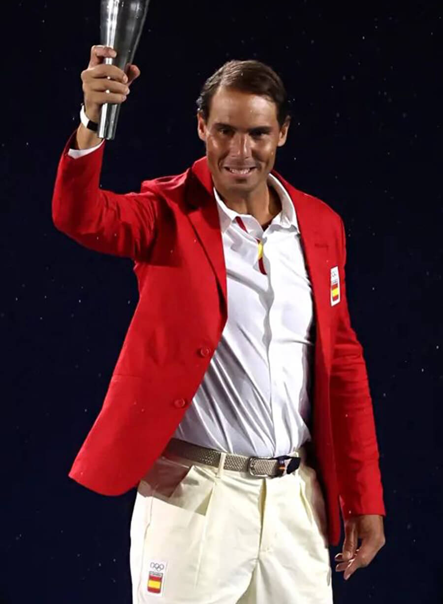 Rafael Nadal Paris Olympics 2024 Red Blazer