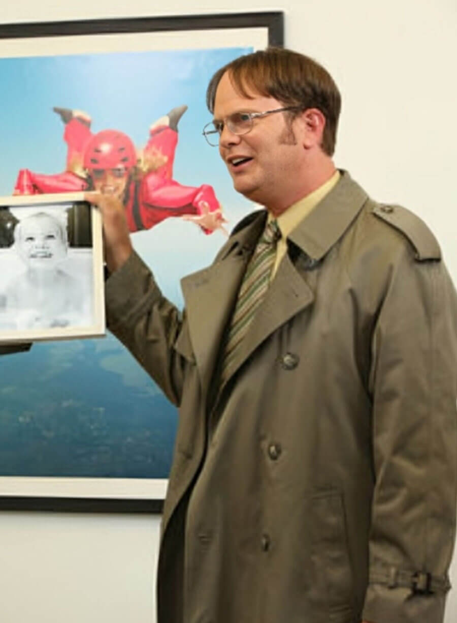 Rainn Wilson The Office Beige Trench Coat