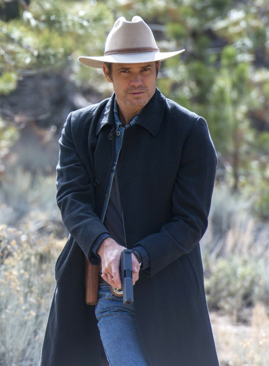 Raylan Givens Justified Black Wool Coat