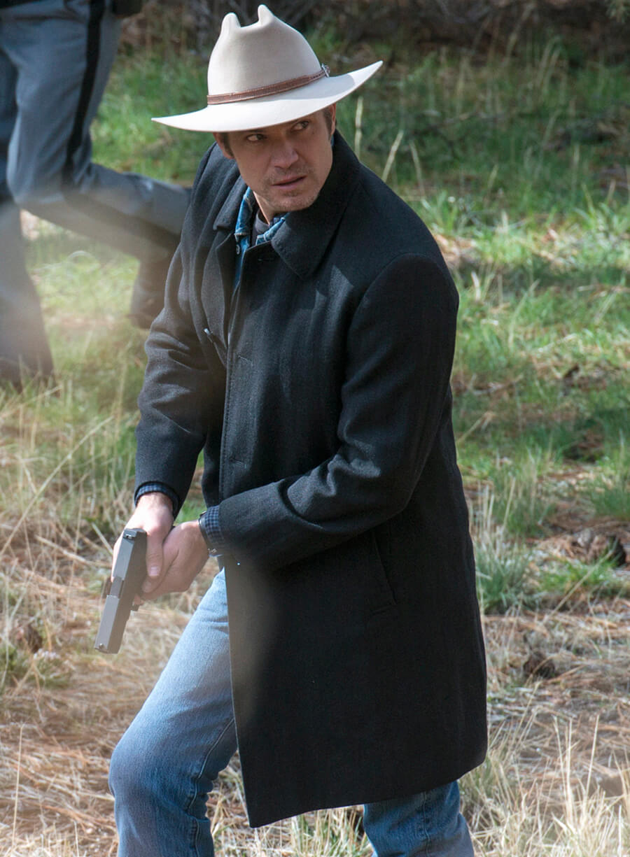 Raylan Givens Justified Black Wool Coat