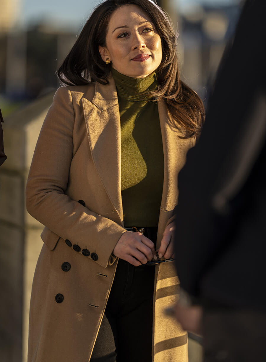 Reenie Greene Tracker Brown Trench Coat