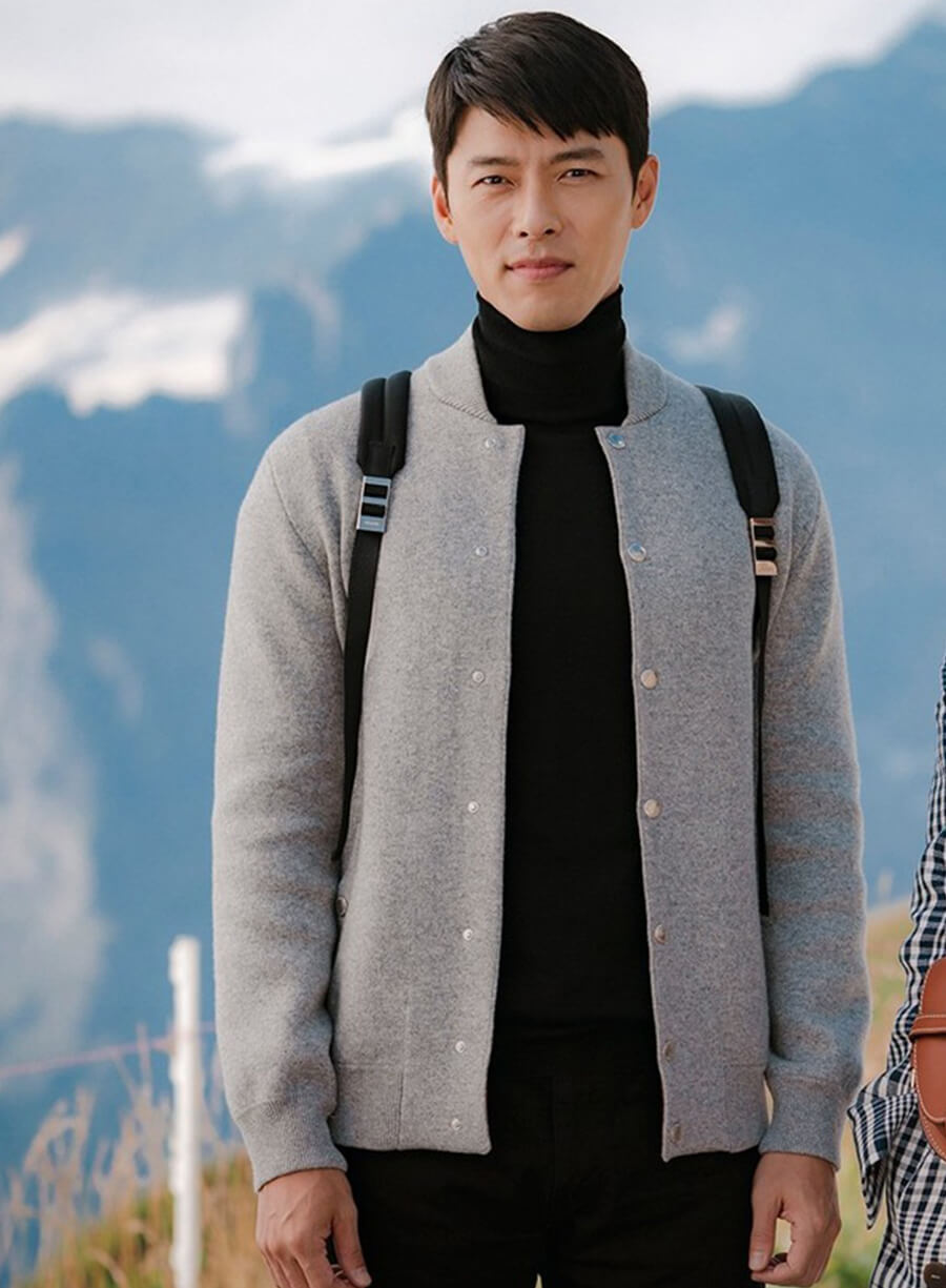 Ri Jeong-hyeok Crash Landing on You Grey Jacket