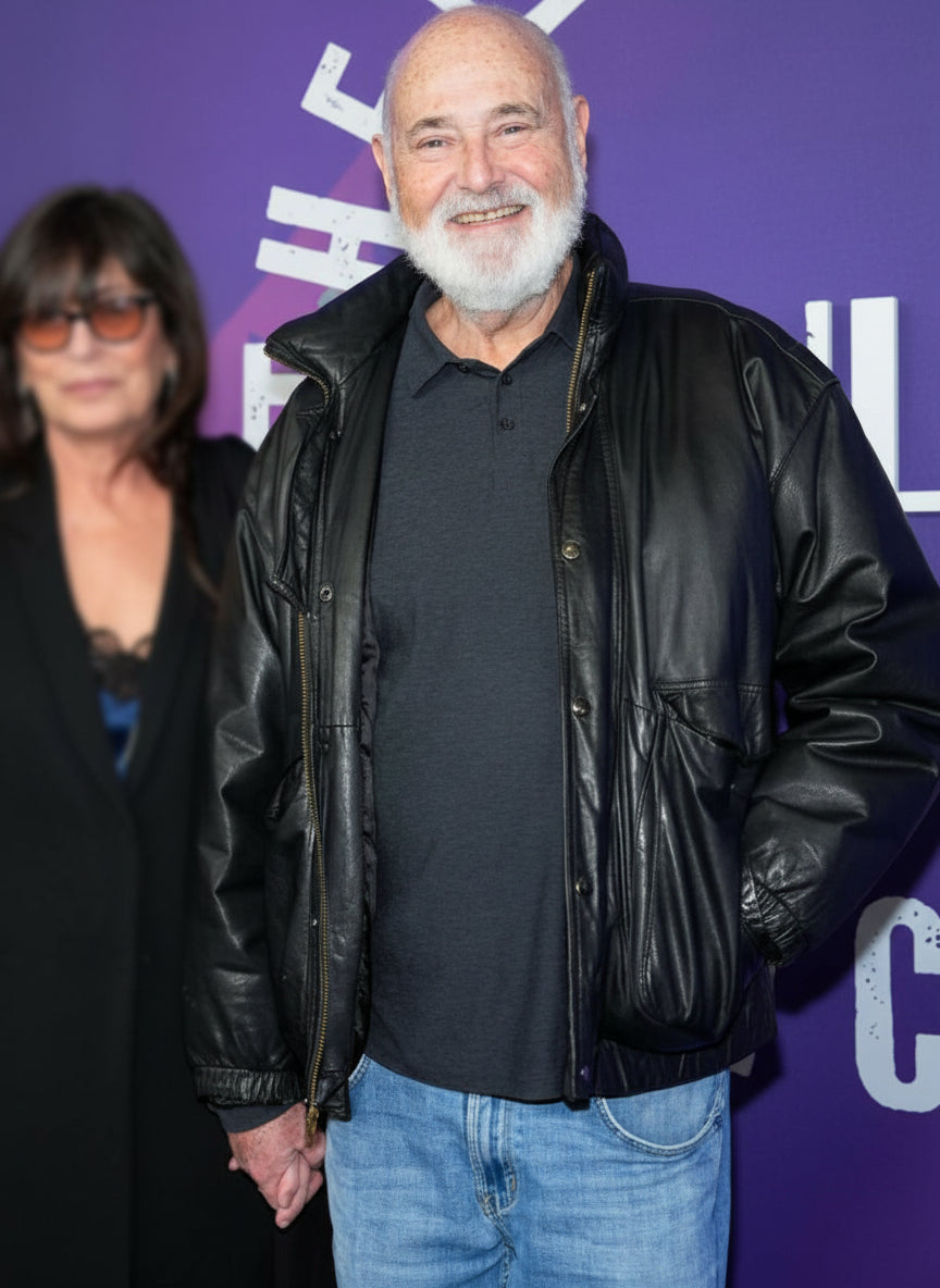 Rob Reiner Black Leather Jacket