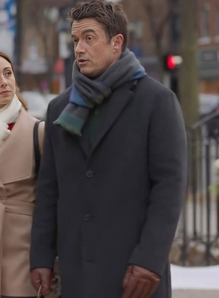 Robert Buckley Twas the Date Before Christmas Grey Coat