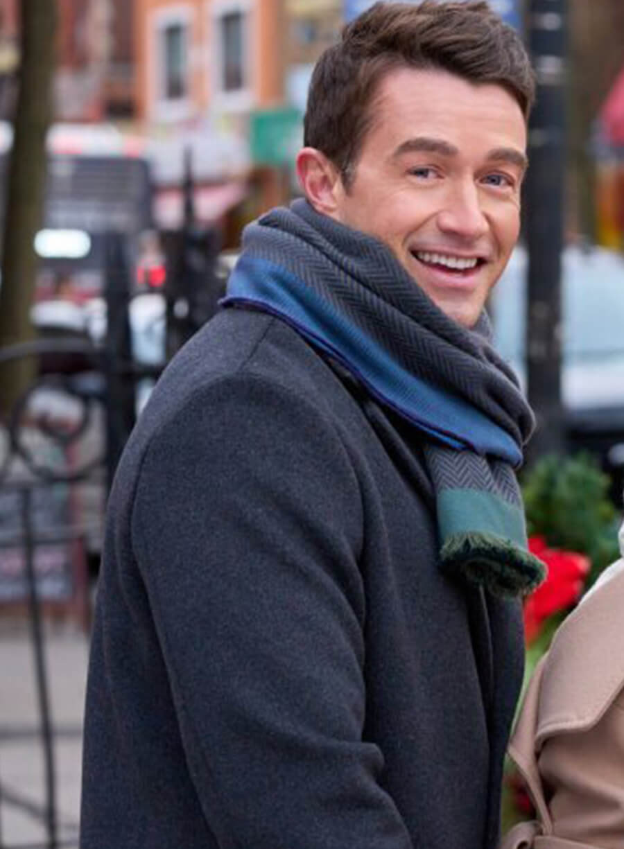 Robert Buckley Twas the Date Before Christmas Grey Coat