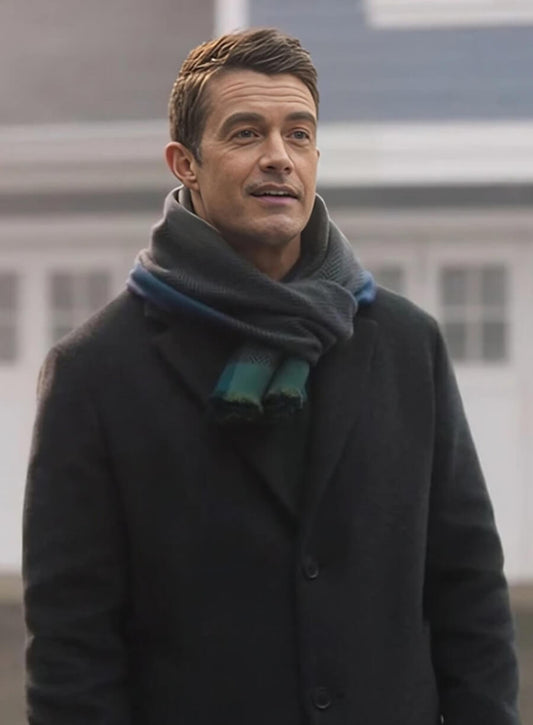 Robert Buckley Twas the Date Before Christmas Grey Coat