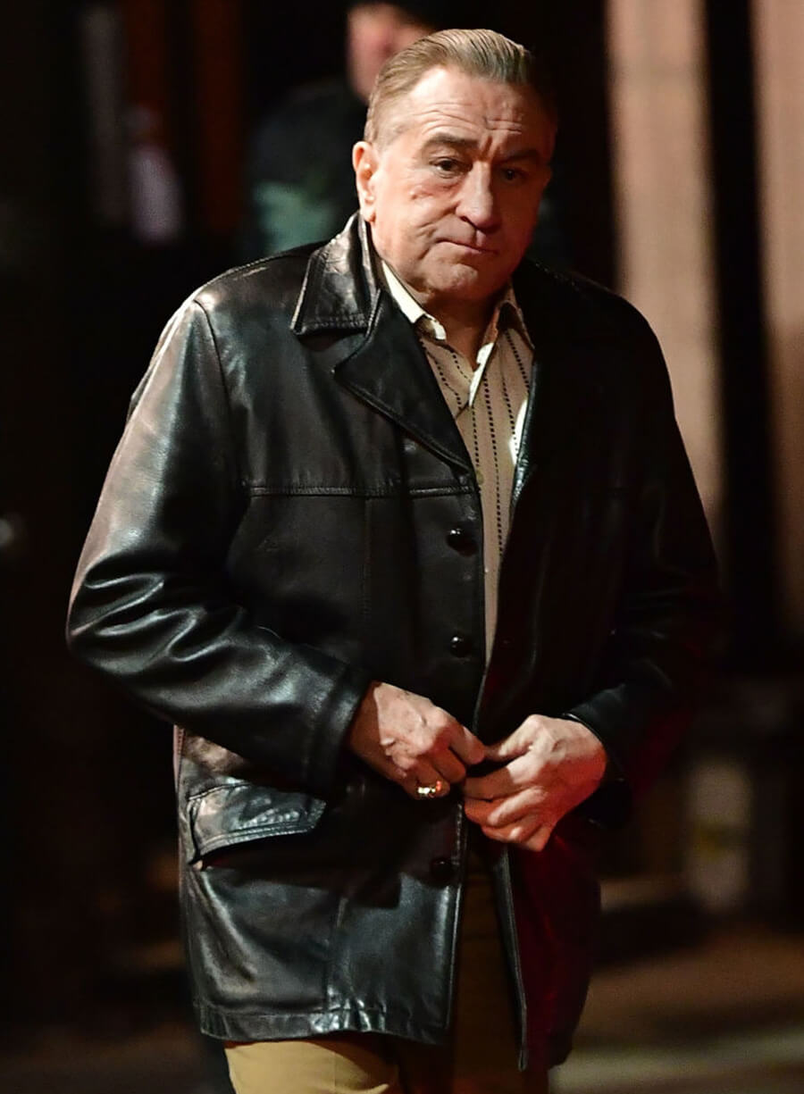 Robert De Niro Frank Sheeran The Irishman Leather Jacket
