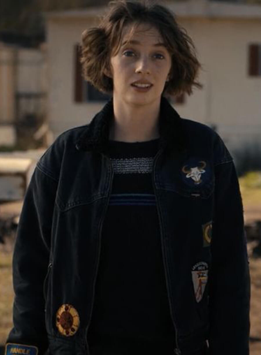 Robin Buckley Stranger Things S4 Denim Black Jacket