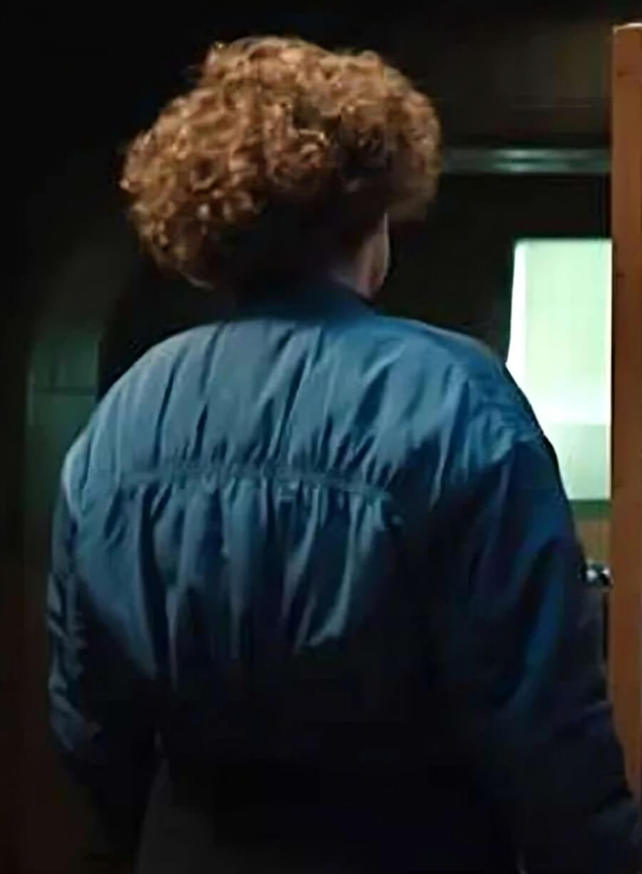 Rose Dickson Dept Q Blue Bomber Jacket