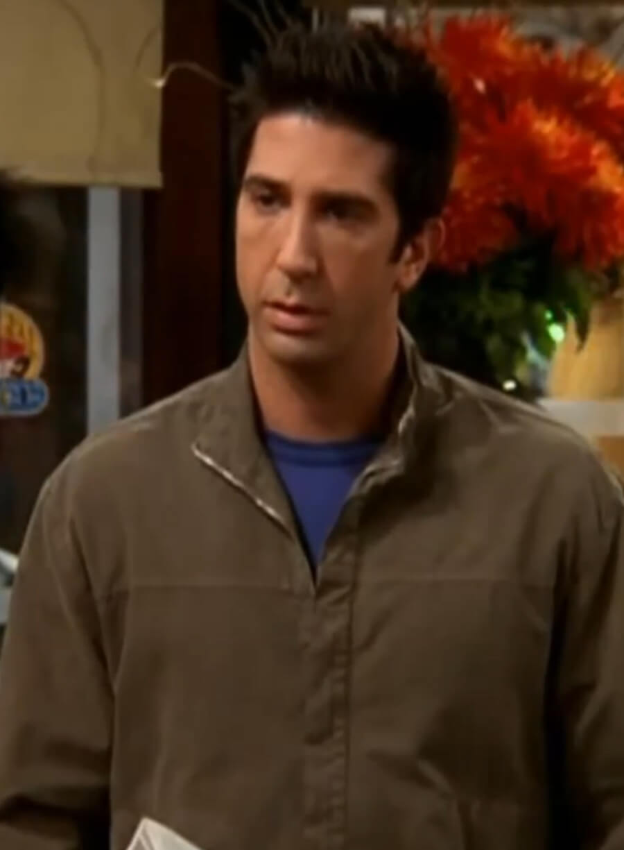 Ross Geller Friends Brown Cotton Jacket