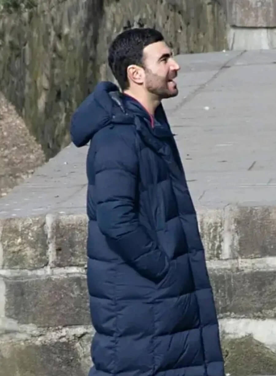 Roy Kent Ted Lasso S03 Blue Puffer Coat