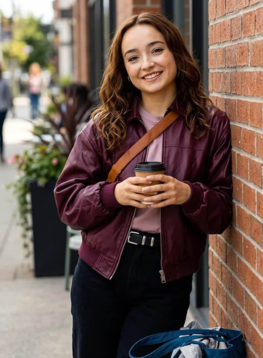 Ruby Stokes Below 2026 Bomber Leather Jacket