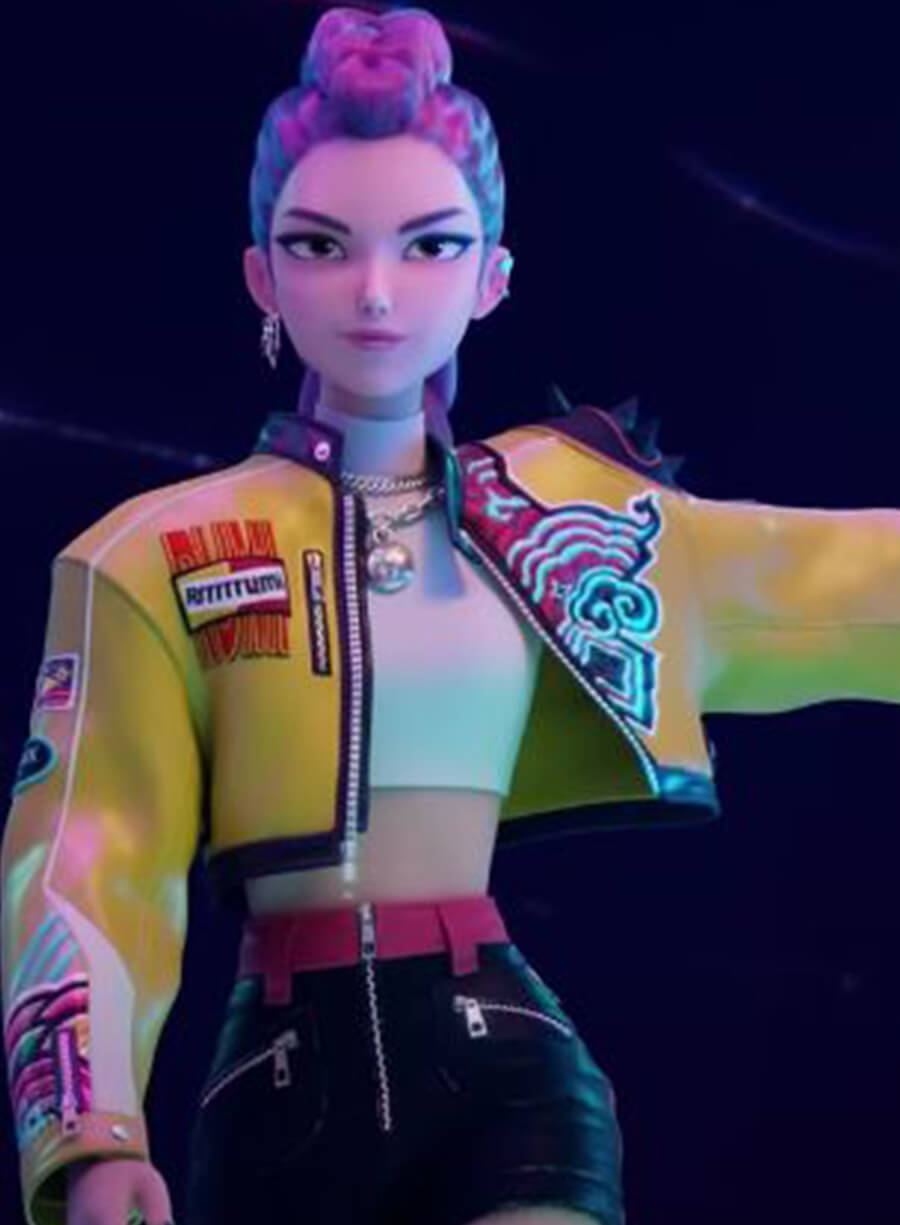 Rumi Arden Cho KPop Demon Hunters Leather Jacket