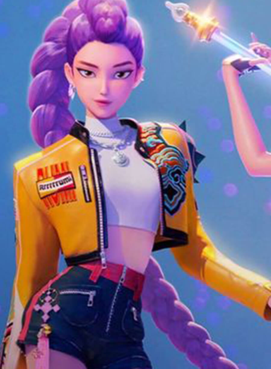 Rumi Arden Cho KPop Demon Hunters Leather Jacket