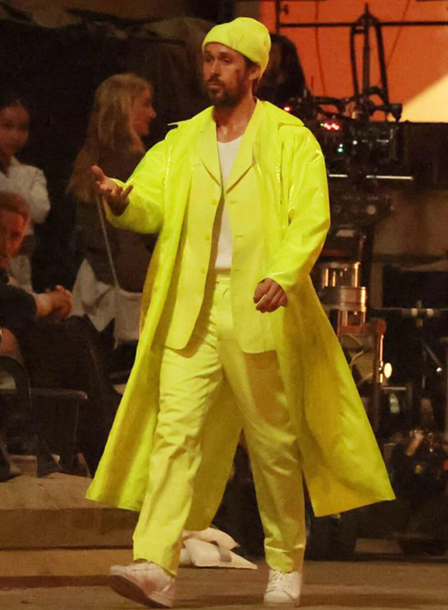 Ryan Gosling Yellow Trench Coat