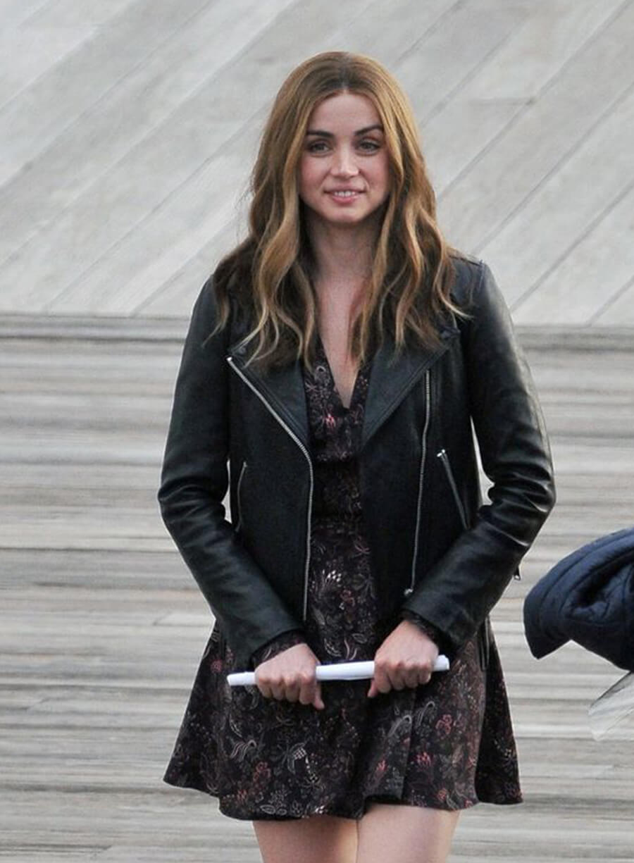 Sadie Rhodes Ghosted Black Biker Jacketa