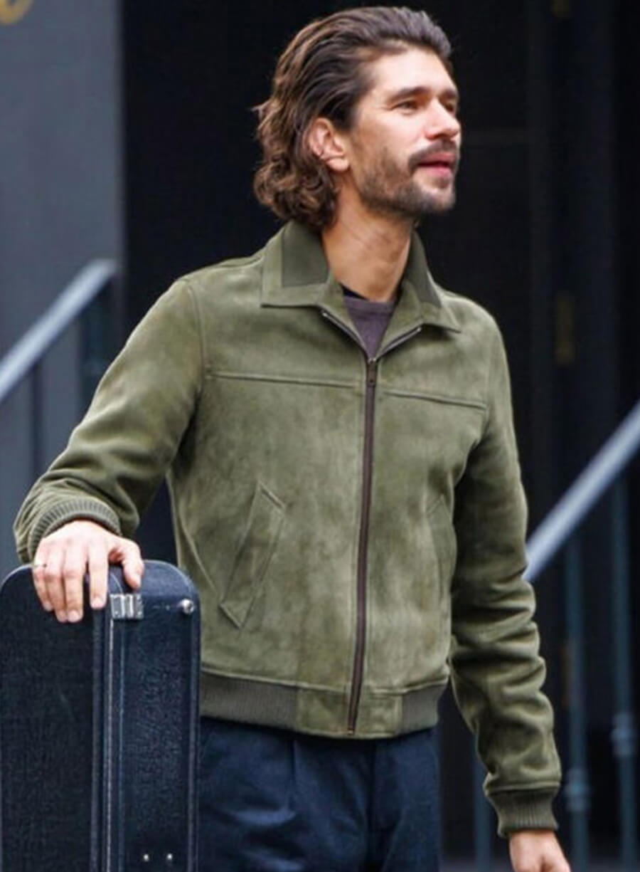 Sam Young Black Doves Green Suede Leather Jacket