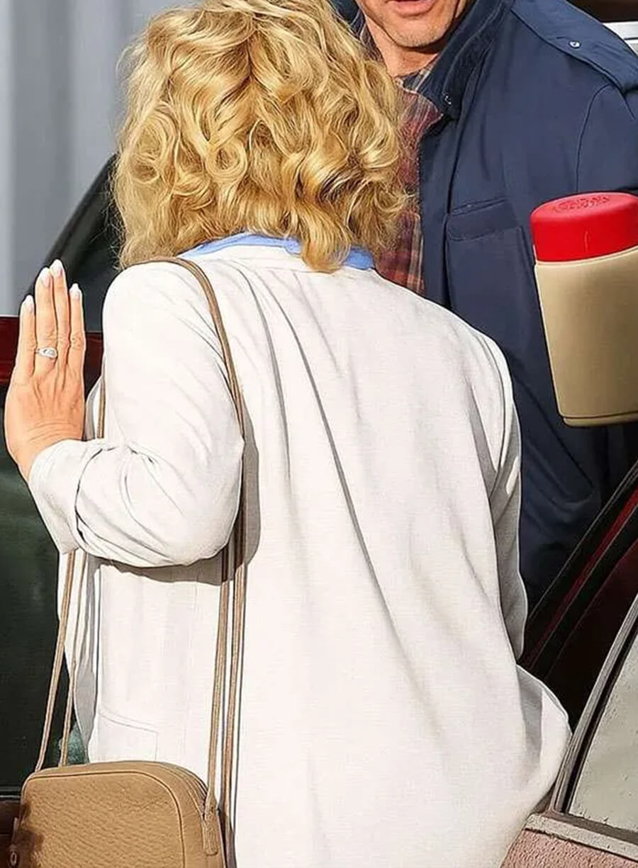 Scarlett Johansson Paper Tiger White Blazer