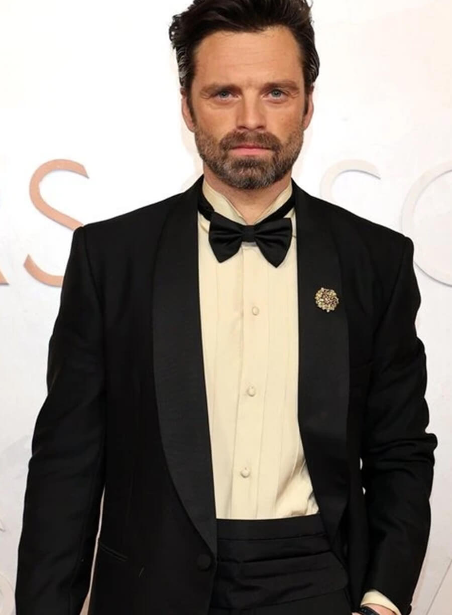 Sebastian Stan Oscars Red Carpet 2025 Black Blazer