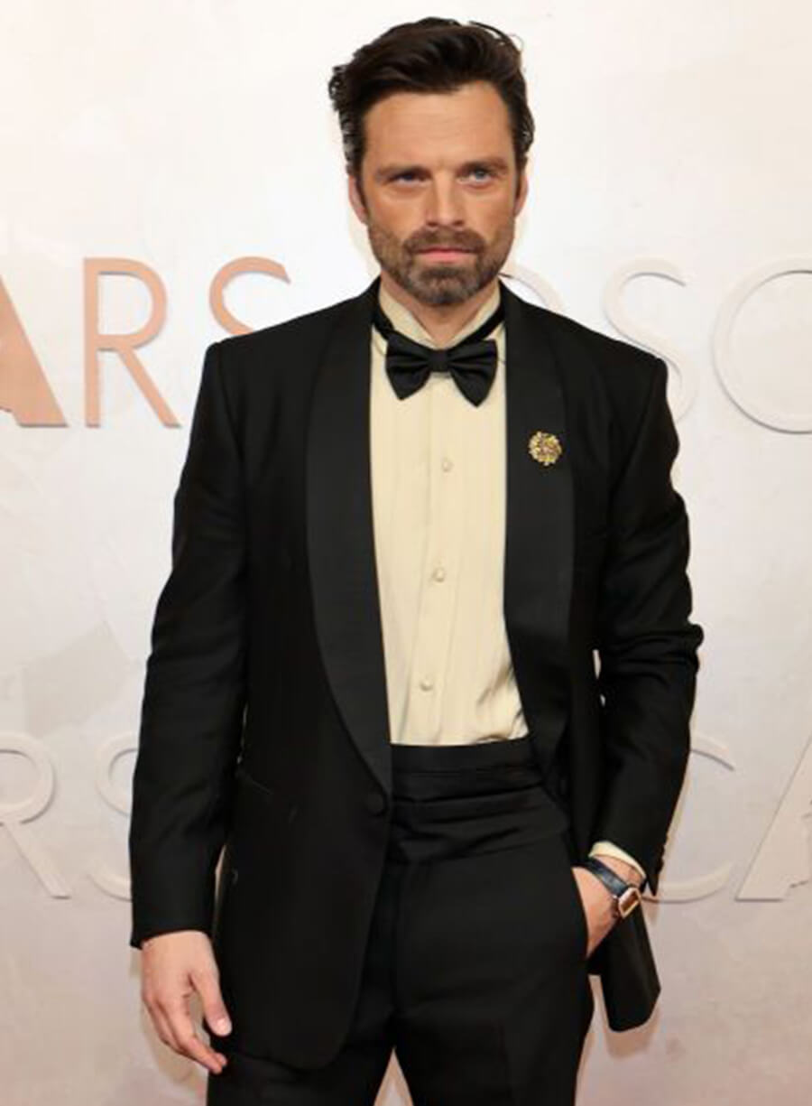 Sebastian Stan Oscars Red Carpet 2025 Black Blazer