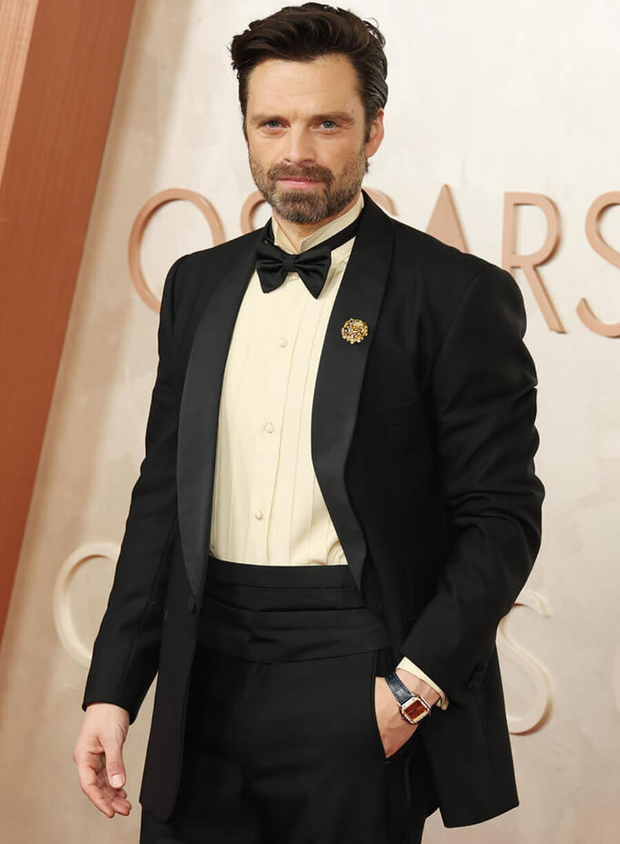 Sebastian Stan Oscars Red Carpet 2025 Black Blazer