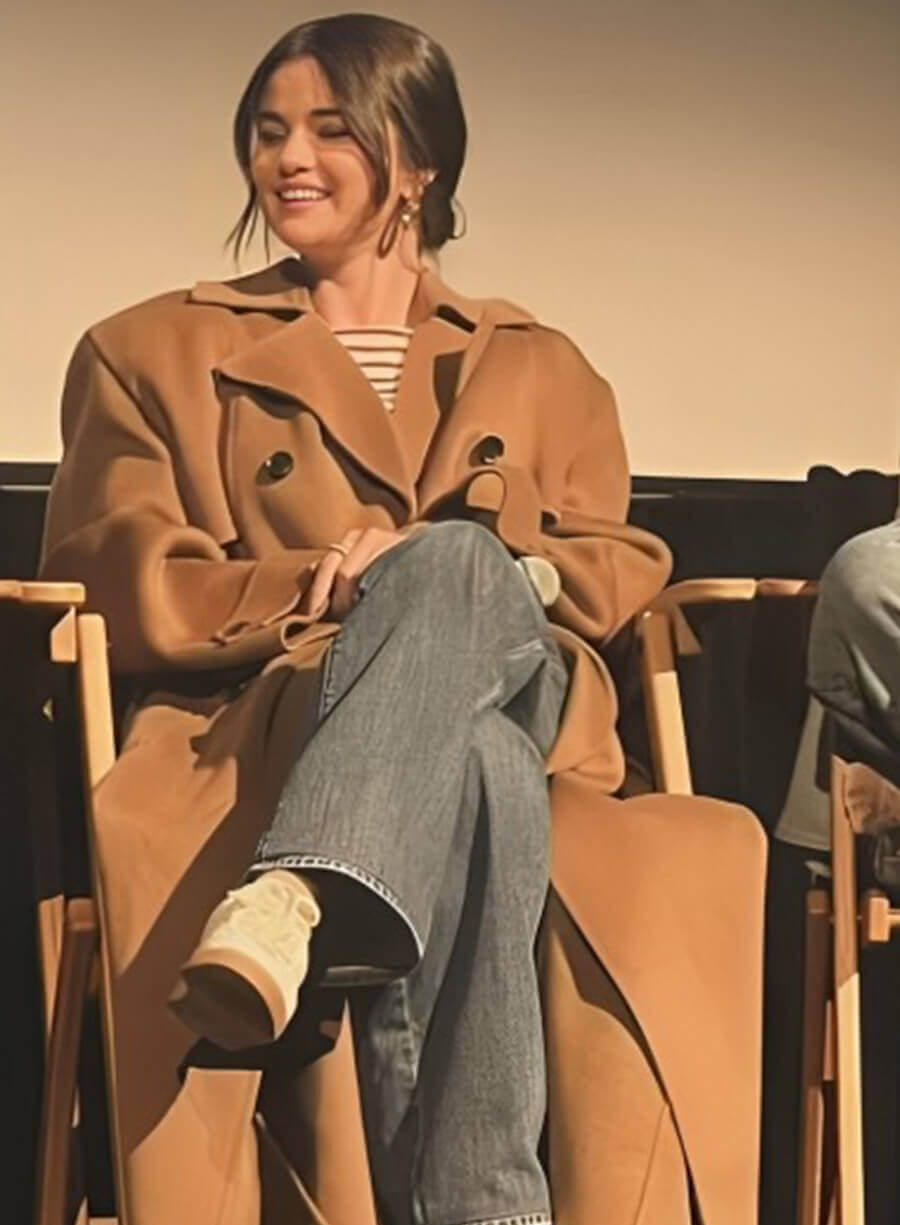 Selena Gomez Emilia Pérez 2024 Brown Trench Coat