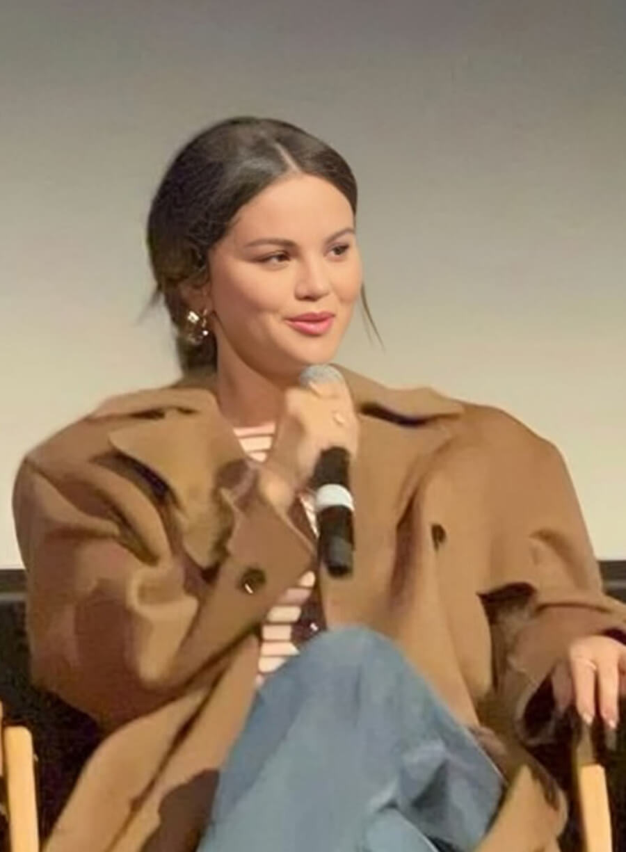 Selena Gomez Emilia Pérez 2024 Brown Trench Coat